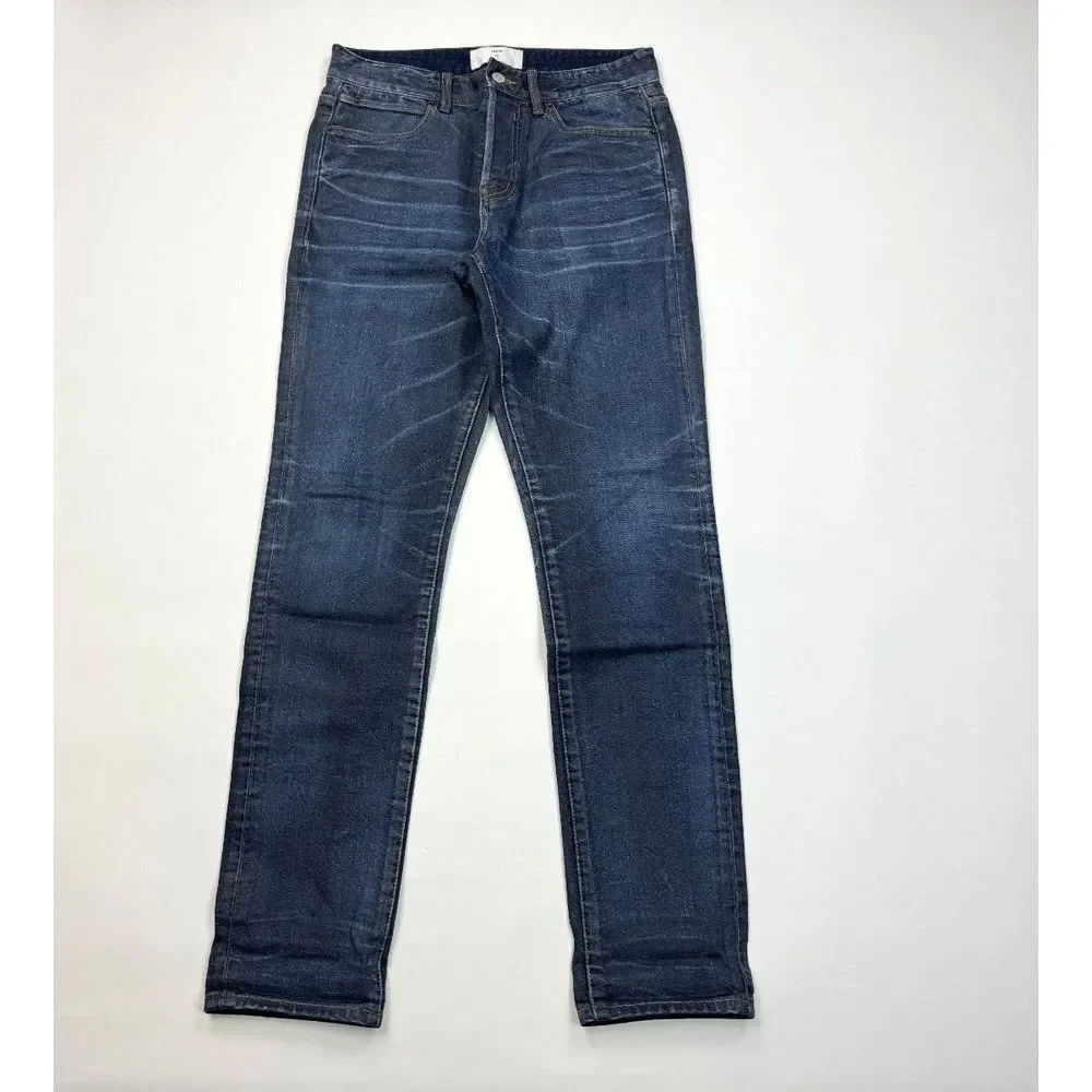 LAB101 Slim Fit Denim Jeans Mens 30 NWOT $175 Cotton 5 Pockets Flat‎ Front Blue